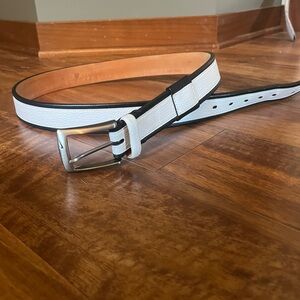 White with Black Trim Nike Belt